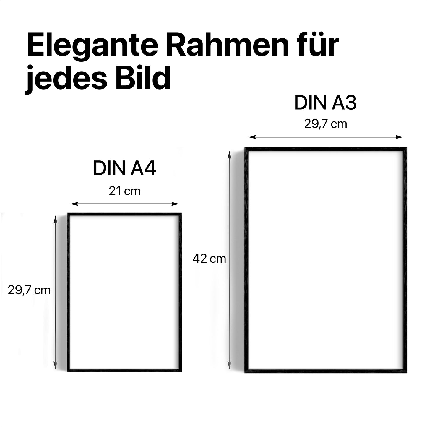 Premium Bilderrahmen aus Pinie Schwarz